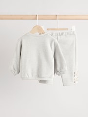 Grey/White Taping Baby Sweatshirt and Joggers Set - Image 2 of 11