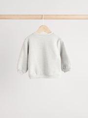 Grey/White Taping Baby Sweatshirt and Joggers Set - Image 4 of 11
