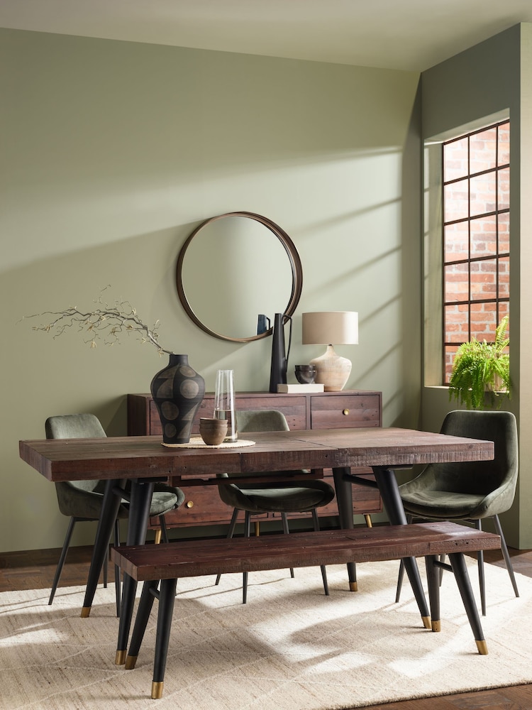 Barker and Stonehouse Brown Modi Reclaimed Wood Extending Dining 4-6 Seater Extending Dining Table - Image 1 of 6