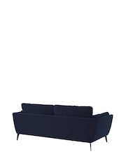 Barker and Stonehouse Navy Blue Boone Velvet 2 Seater Sofa - Image 3 of 6