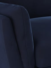 Barker and Stonehouse Navy Blue Boone Velvet 2 Seater Sofa - Image 5 of 6