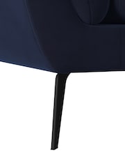 Barker and Stonehouse Navy Blue Boone Velvet 2 Seater Sofa - Image 6 of 6