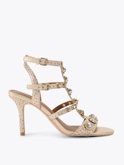 Kurt Geiger London Gold Octavia Gladiator Sandals - Image 1 of 4