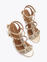 Kurt Geiger London Gold Octavia Gladiator Sandals - Image 2 of 4
