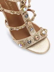Kurt Geiger London Gold Octavia Gladiator Sandals - Image 4 of 4