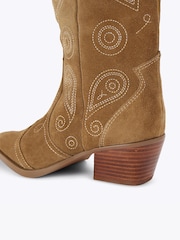 Kurt Geiger London Brown Paisley Cowboy Boots - Image 5 of 5