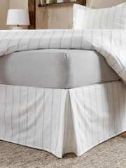 Grey/White Pinstripe 100% Cotton Valance - Image 1 of 1
