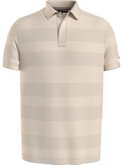 Tommy Hilfiger Natural Stripe Regular 100% Cotton Polo Top - Image 1 of 5