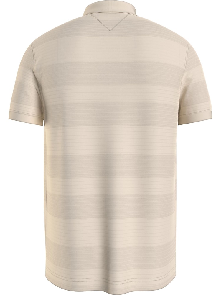 Tommy Hilfiger Natural Stripe Regular 100% Cotton Polo Top - Image 2 of 5