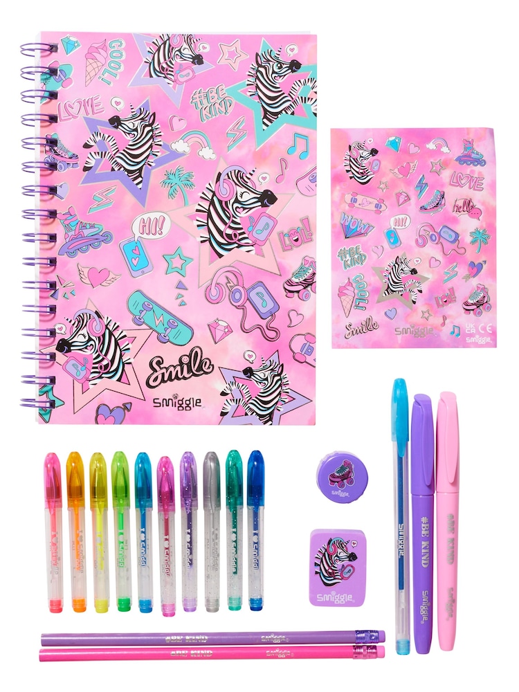 Smiggle Pink Icons Essentials A5 Stationery Gift Pack - Image 1 of 2