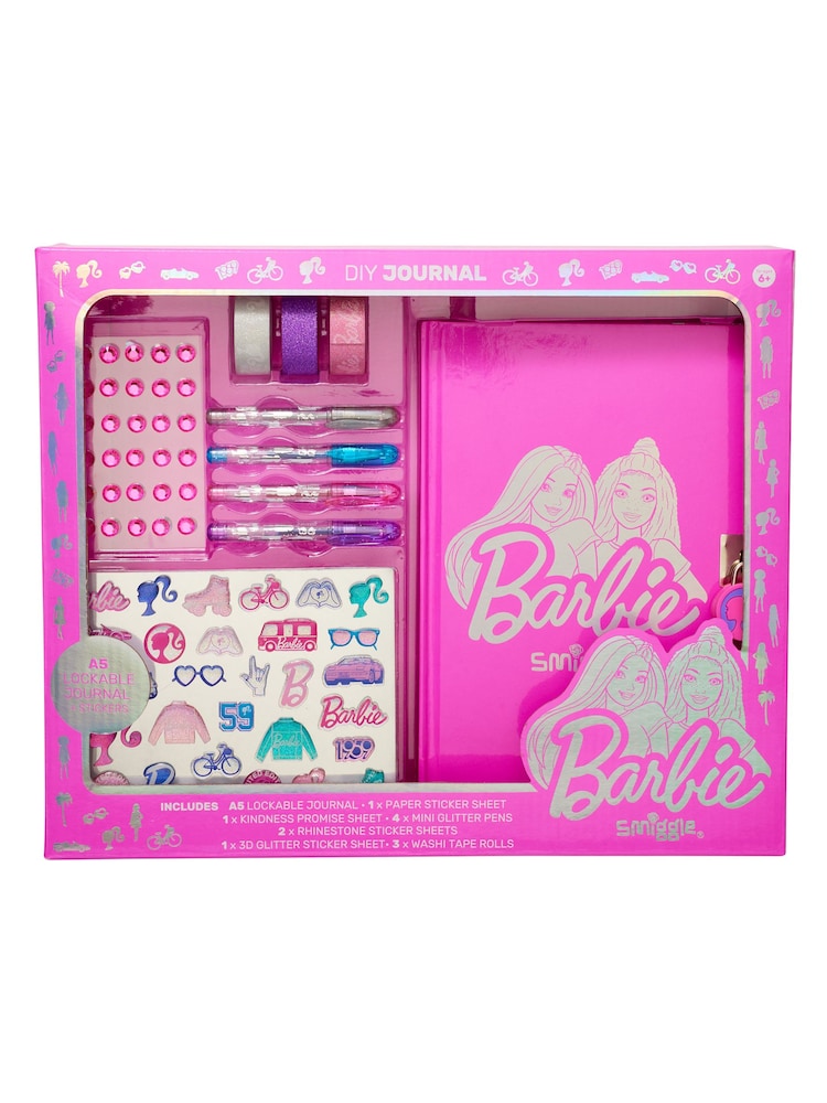 Smiggle Pink Barbie DIY Lockable Journal - Image 2 of 3