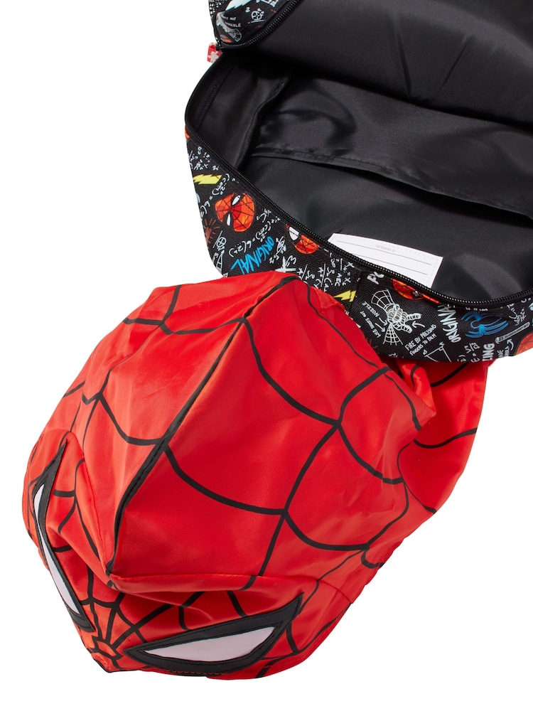 Smiggle Black Spider-Man Junior Character Hoodie Backpack - Image 3 of 5