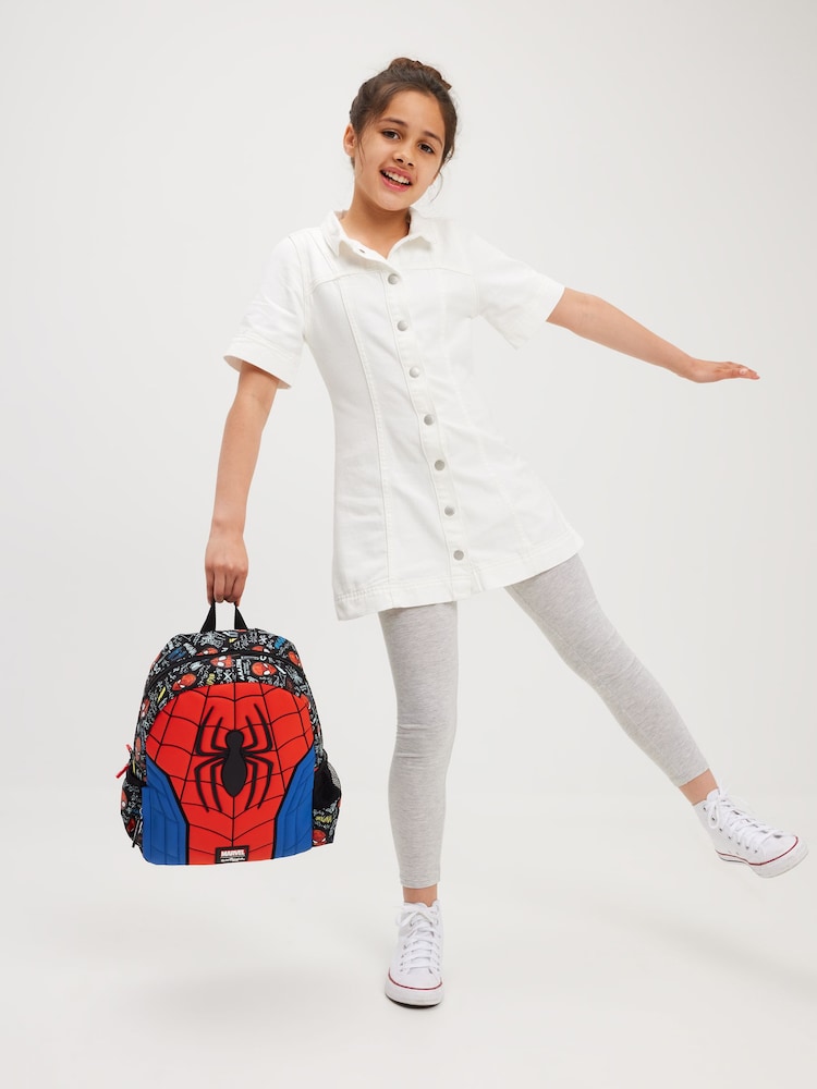 Smiggle Black Spider-Man Junior Character Hoodie Backpack - Image 5 of 5