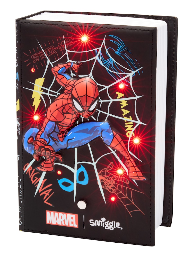 Smiggle Black Spider-Man Light Up Booksafe - Image 1 of 3