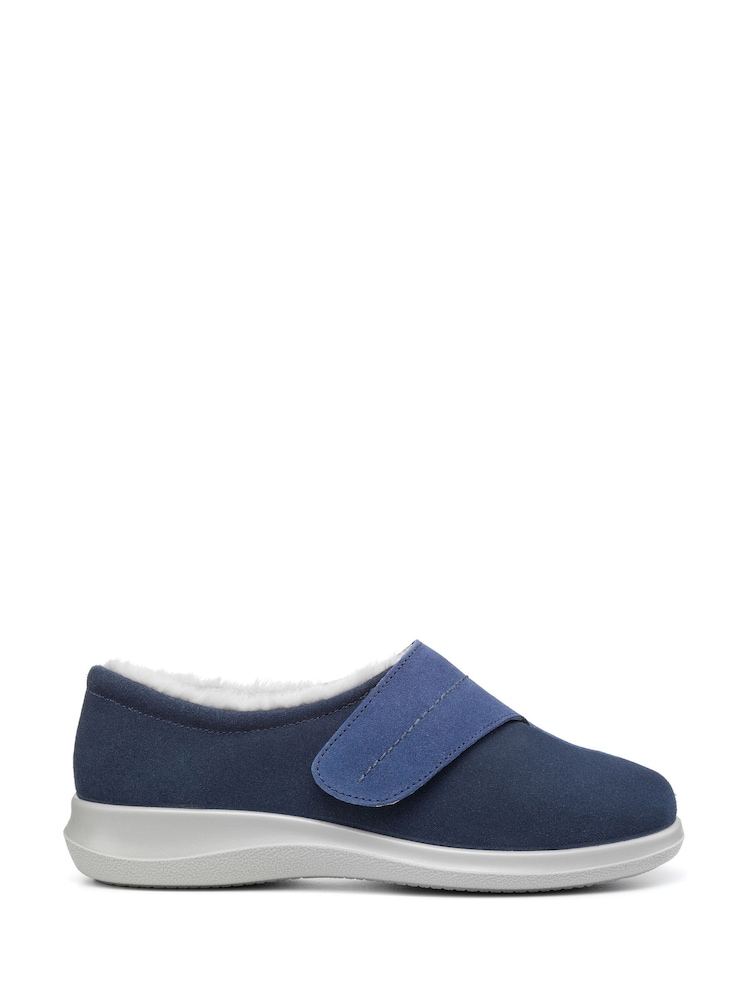 Hotter Blue Wrap Touch Fastening Slippers - Image 1 of 4