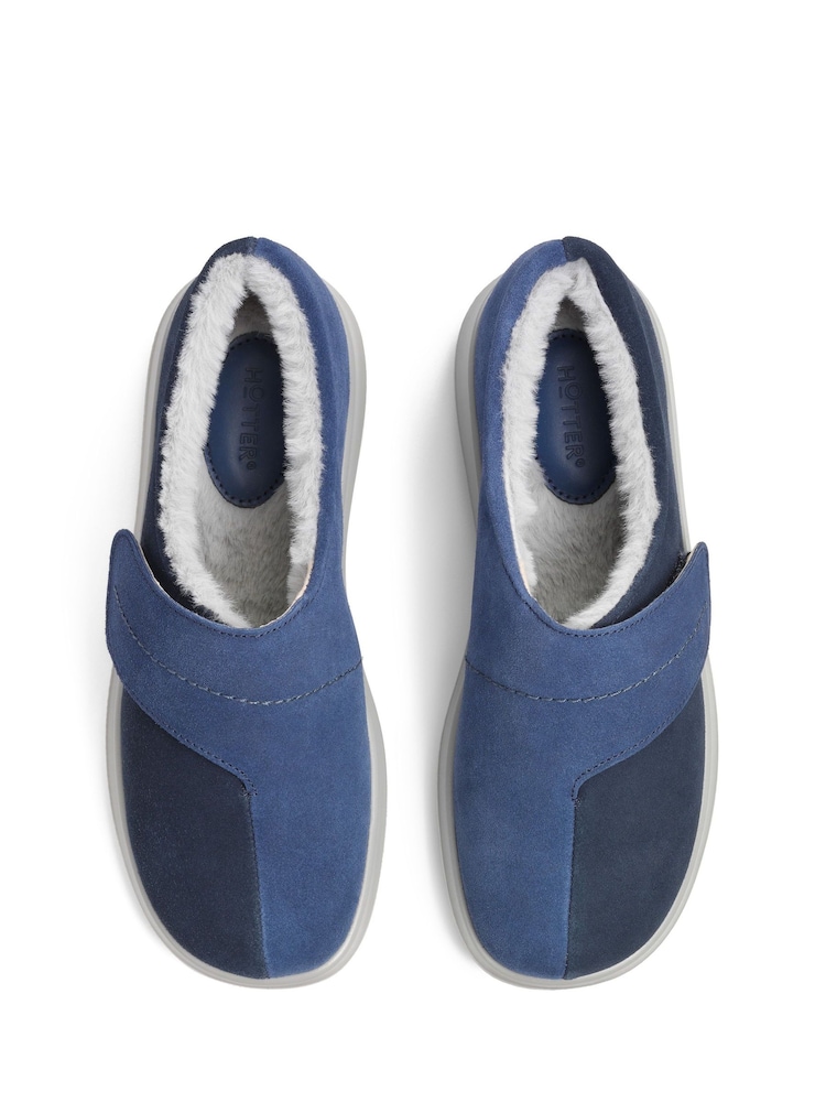 Hotter Blue Wrap Touch Fastening Slippers - Image 4 of 4