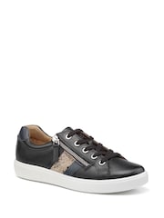 Hotter Black Wide Fit Chase II Lace up / Zip Trainers - Image 2 of 4