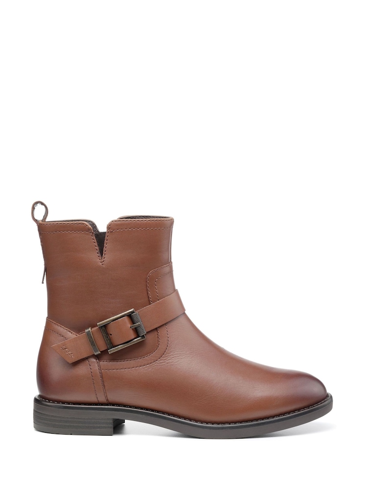 Hotter Brown Delta Zip Fastening Regular Fit Boots - Image 1 of 4