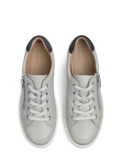 Hotter Grey Wide Fit Chase II Lace up / Zip Trainers - Image 3 of 4