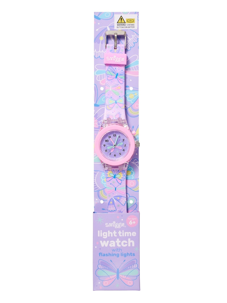 Smiggle Purple Flutter Light Up Watch - Image 1 of 3