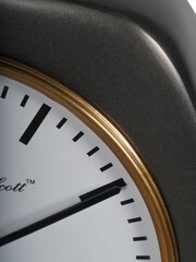 Libra Interiors Silver Medium Mid Century Table Clock - Image 4 of 5
