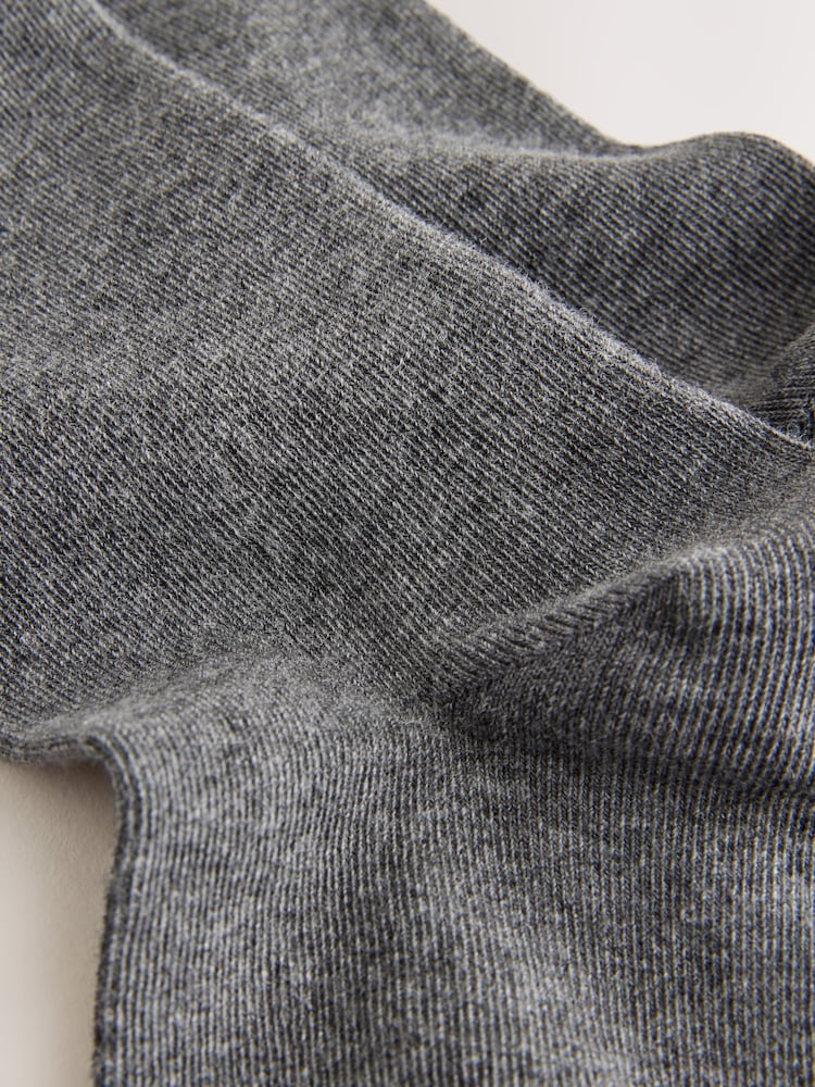 Grey Longer Length 3 Pack Cotton Rich School Tights - Image 6 of 6