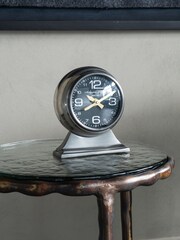 Libra Interiors Grey Small Aviation Mantel Clock - Image 1 of 5