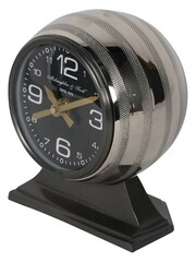 Libra Interiors Grey Small Aviation Mantel Clock - Image 3 of 5