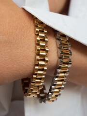 Luv Aj Gold Tone The Timepiece Bracelet - Image 4 of 7