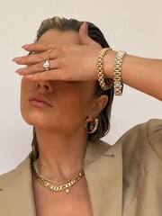 Luv Aj Gold Tone The Timepiece Bracelet - Image 6 of 7