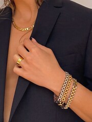 Luv Aj Gold Tone The Timepiece Bracelet - Image 7 of 7