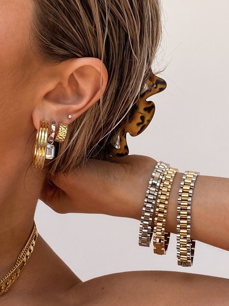 Luv Aj Silver Tone The Timepiece Bracelet - Image 3 of 3
