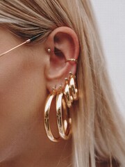 Luv Aj Gold Tone The Baby Amalfi Tube Hoops - Image 6 of 6