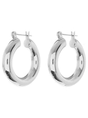 Luv Aj Silver Tone The Baby Amalfi Tube Hoops - Image 1 of 5