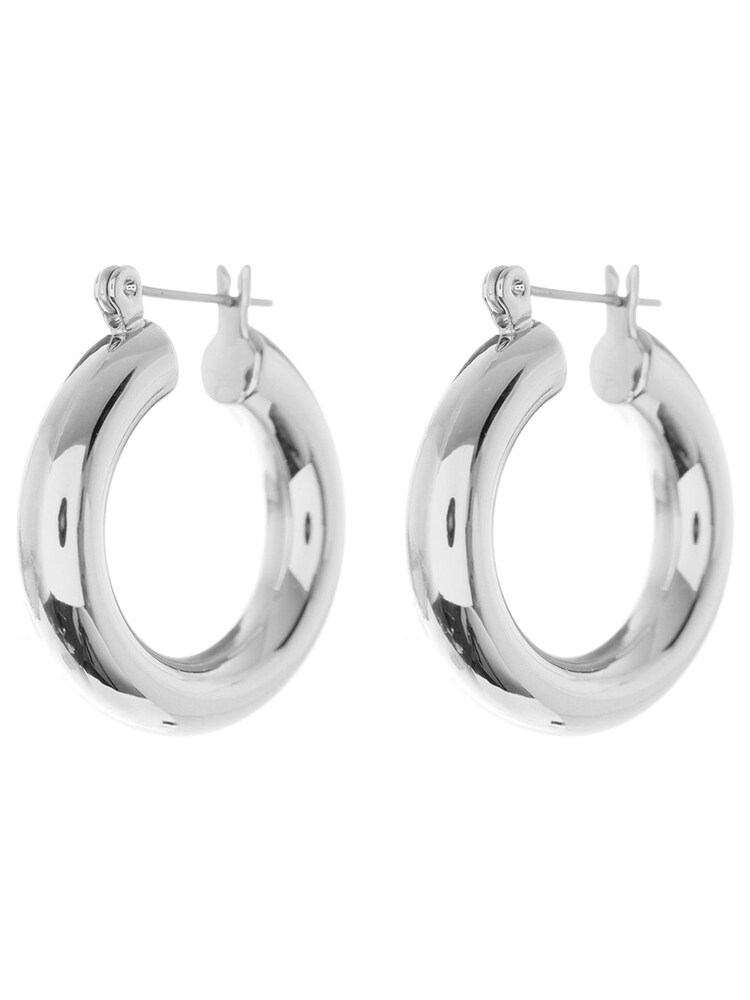 Luv Aj Silver Tone The Baby Amalfi Tube Hoops - Image 1 of 5