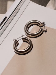 Luv Aj Silver Tone The Baby Amalfi Tube Hoops - Image 3 of 5
