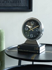 Libra Interiors Grey Large Aviation Mantel Clock - Image 1 of 5