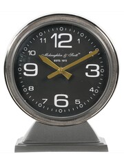 Libra Interiors Grey Large Aviation Mantel Clock - Image 2 of 5