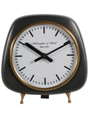 Libra Interiors Silver Small Mid Century Table Clock - Image 2 of 5