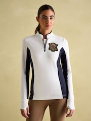 Joules Faymere Cream Embellished Long Sleeve Top - Image 3 of 8