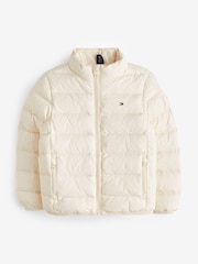 Tommy Hilfiger Cream Essential Light Down Jacket - Image 1 of 4