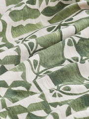 Green V-Neck 100% Cotton Bubble Hem Top - Image 7 of 7