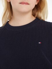 Tommy Hilfiger Blue Essential 100% Cotton Sweater - Image 3 of 5