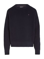 Tommy Hilfiger Blue Essential 100% Cotton Sweater - Image 4 of 5