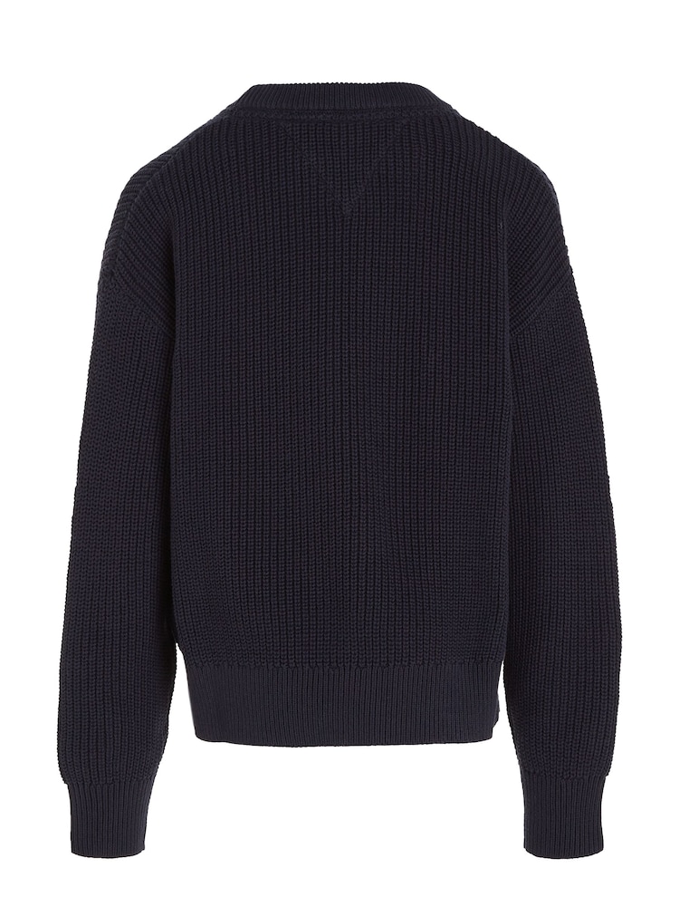 Tommy Hilfiger Blue Essential 100% Cotton Sweater - Image 5 of 5 Tommy Hilfiger Blue Essential 100% Cotton Sweater - Image 5 of 5