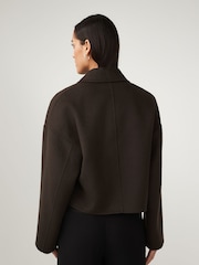 Braun - Handsewn Kurzer Mantel aus Wollmischung - Bild 2 von 9