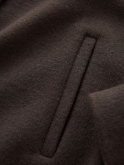 Braun - Handsewn Kurzer Mantel aus Wollmischung - Bild 8 von 9
