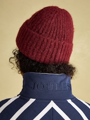 Joules Burnham Navy Blue Heavyweight Cotton Funnel Neck Quarter Zip Sweatshirt - Image 5 of 7