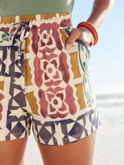Multi Tile Print Elasticated Waist Jersey Shorts - Image 3 of 5
