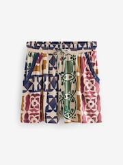 Multi Tile Print Elasticated Waist Jersey Shorts - Image 4 of 5